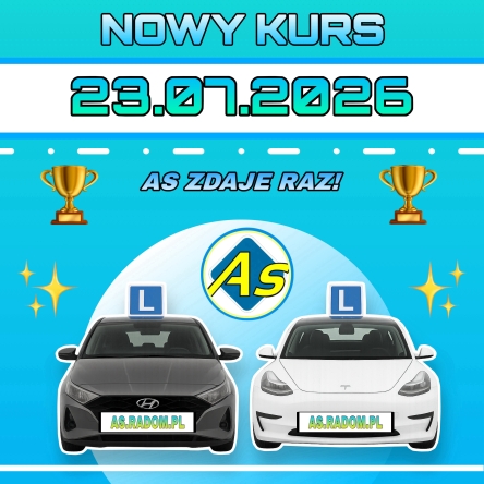 Zapraszamy na nowy kurs! Start 23.07.2026 o godz. 17.00  