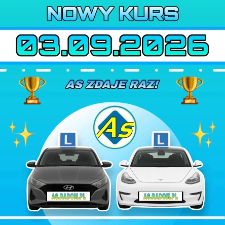 Zapraszamy na nowy kurs! Start 03.09.2026 o godz. 17.00  